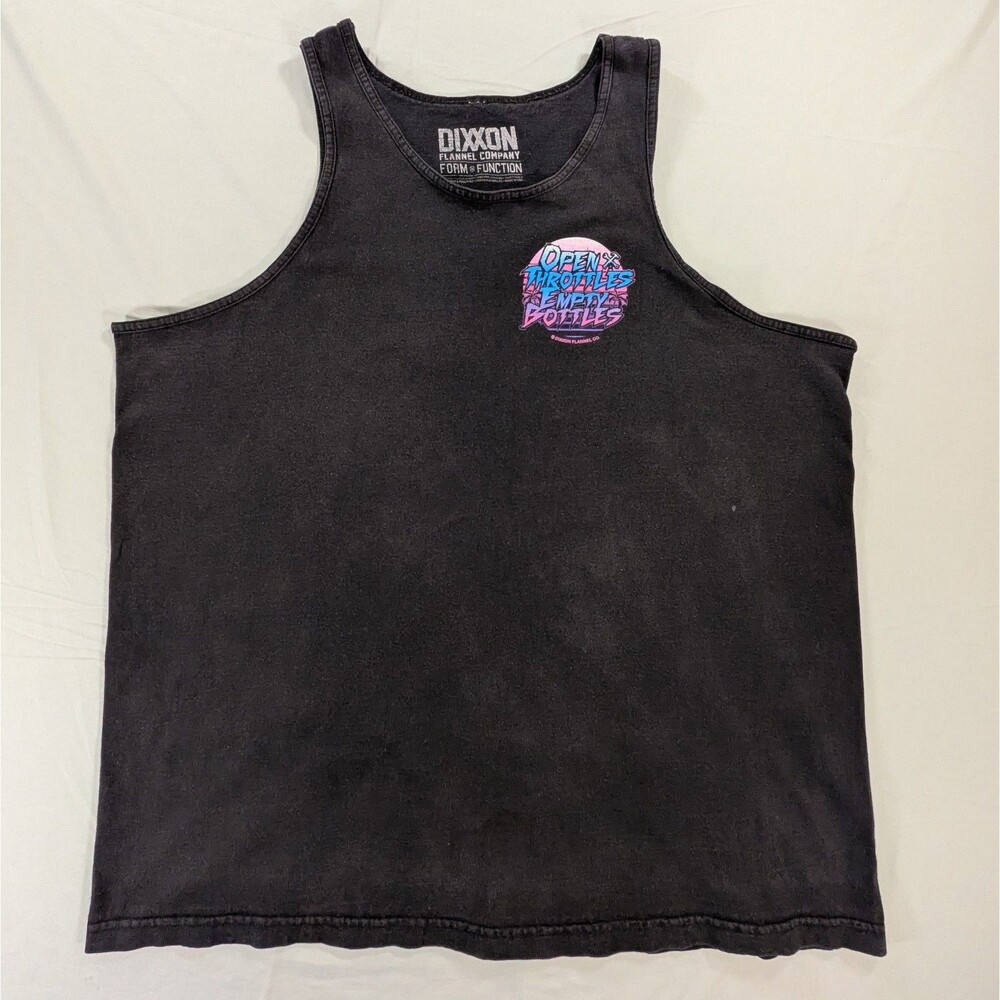 Dixxon Flannel Tank Top Mens 2XL Black Cotton Sleeveless